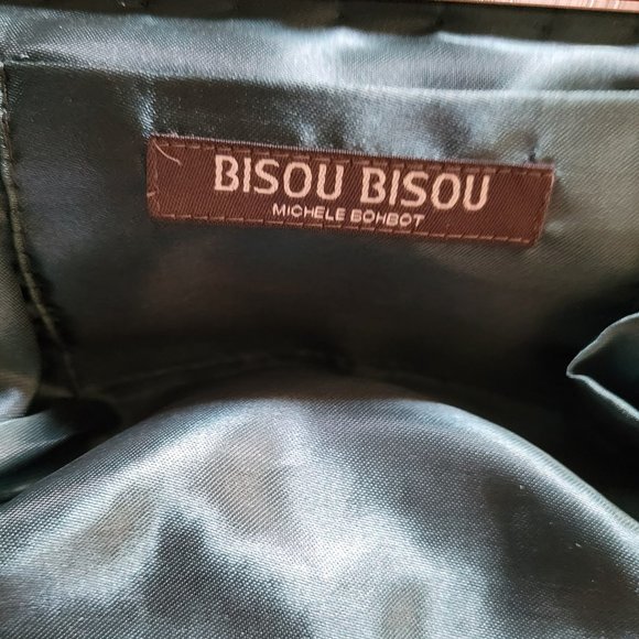 Bisou Bisou Emerald Green Beaded Clutch Evening Bag - Picture 11 of 13